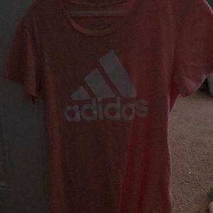 adidas, pink shirt xs